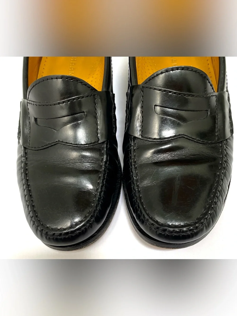 Cole Hawn Men’s Black Leather Penny Loafers 7D